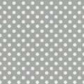Cotton Flannel Fabric Polka Dots Light-Weight Craft Material - Gray & White