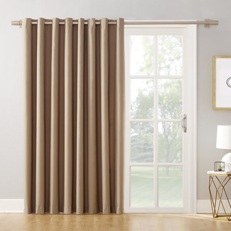Patio Sliding Glass Door Curtain Panel - Thermal Room Darkening 100x84 in