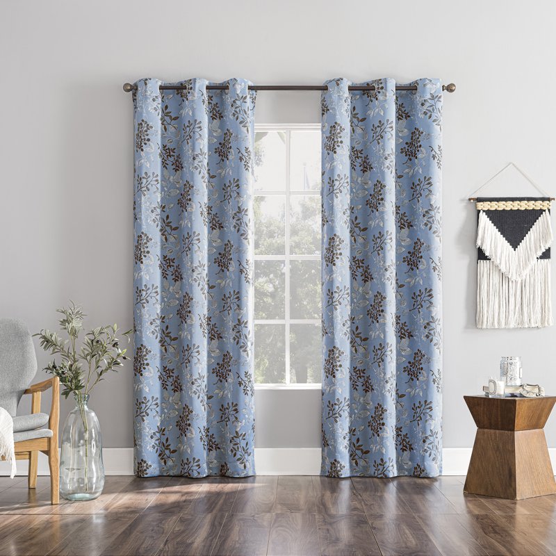 Blackout Grommet Window Curtain Panel - Light-Blocking Polyester Drapes