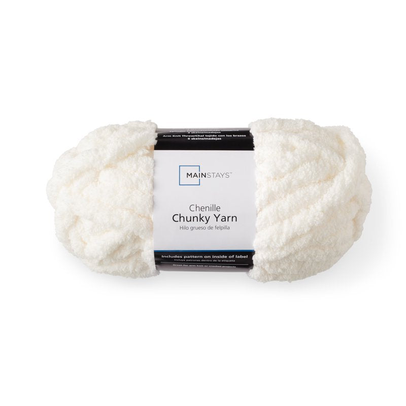 Super Bulky Chenille Yarn for Knitting & Crocheting - 31.7 Yards, Durable Polyester