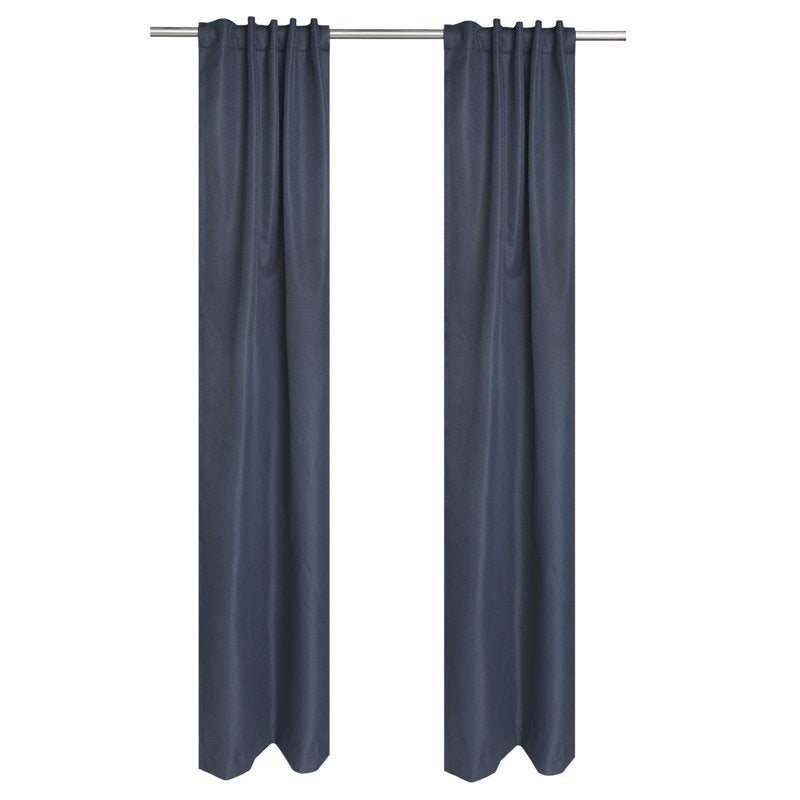 Blackout Curtain Panel Pair - Solid Rod Pocket with Back Tabs, 30x95 inches