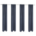 Blackout Curtain Panels Set - Dark Navy, 4 Pieces, 63-Inch Length