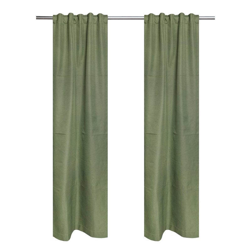 Blackout Curtain Panel Pair - Solid 30x95 Inch Rod Pocket with Back Tabs