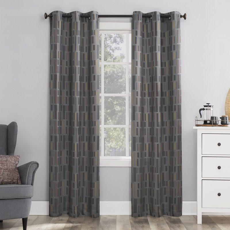 Blackout Grommet Window Curtain Panel - Light-Blocking Polyester Drapes