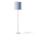Kids Iridescent Floor Lamp with Aqua Fabric Shade - Playroom & Bedroom Light