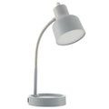LED Desk Lamp with Catch-All Base and AC Outlet – Modern Study Light
