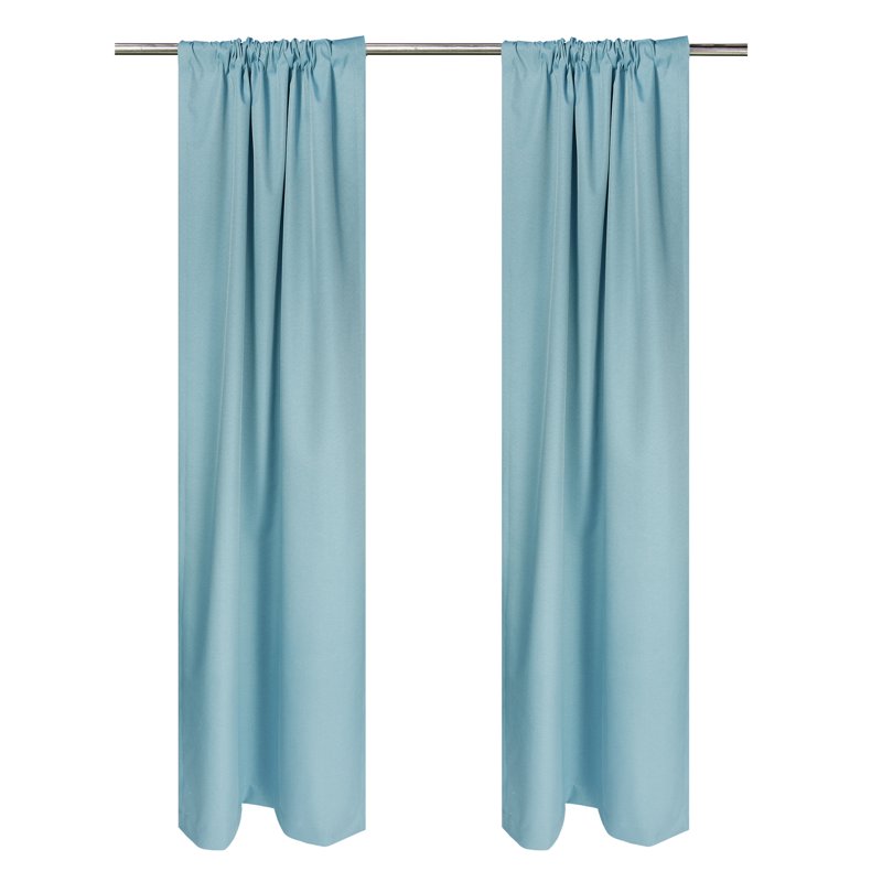 Blackout Curtain Panel Pair - 84 Inch Length, Rod Pocket & Back Tabs
