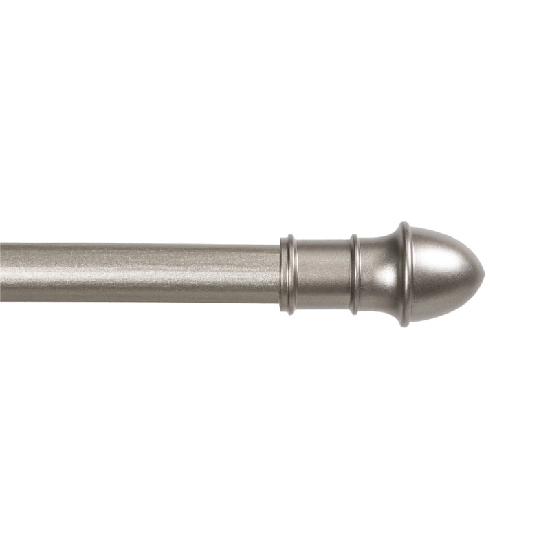 Adjustable Nickel Curtain Rod Set for Light Window Treatments, 48-84 in
