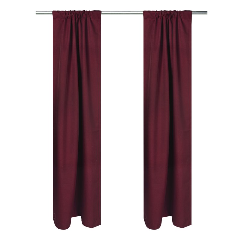 Blackout Curtain Pair 30x95 inch Solid Room Darkening Drapes with Rod Pocket