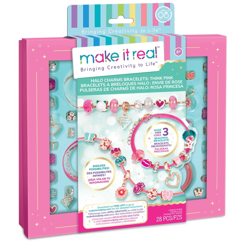 DIY Jewelry Making Kit for Kids & Tweens - 28 Piece Charm & Bead Set