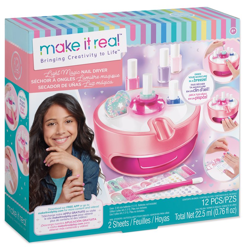 Kids Nail Art Kit with UV Nail Dryer - Complete At-Home Manicure Set for Tweens & Girls