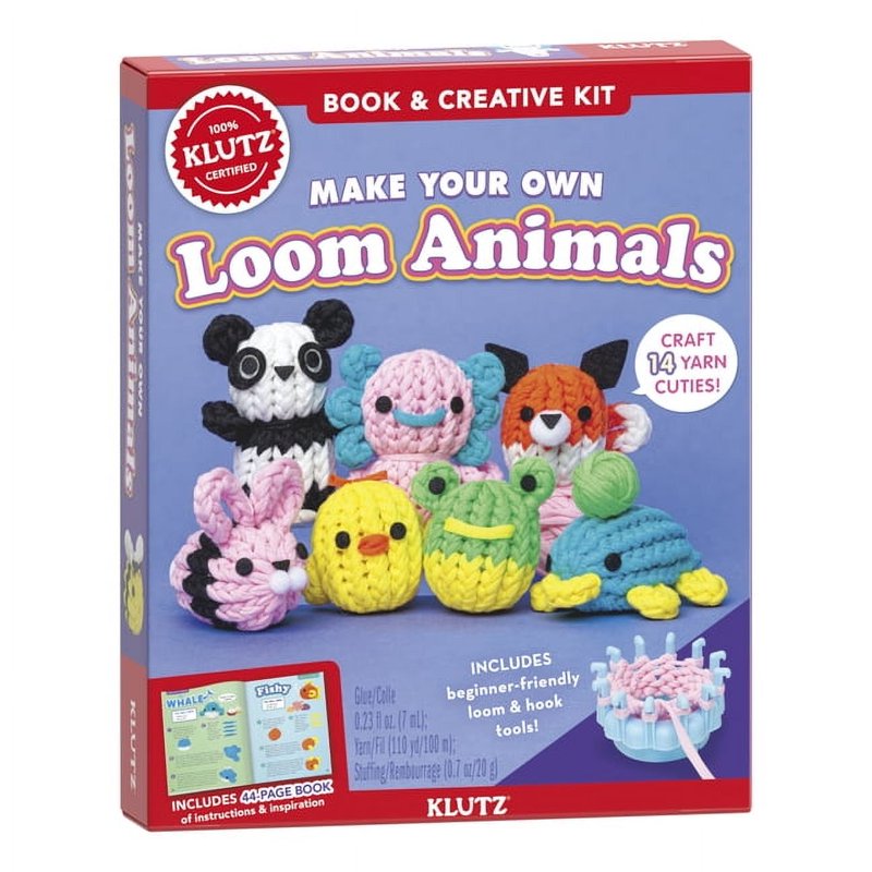 Kids Loom Animal Craft Kit - Create 14 Plush Toy Animals for Kids