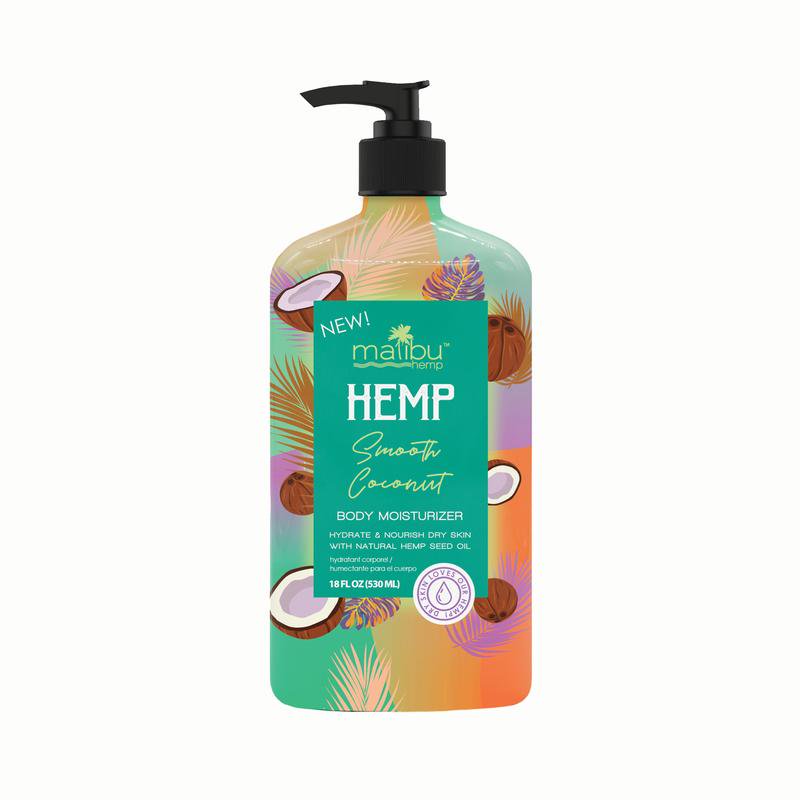 Hemp & Coconut Moisturizer - Nourishing Body Lotion for Dry Skin 18oz