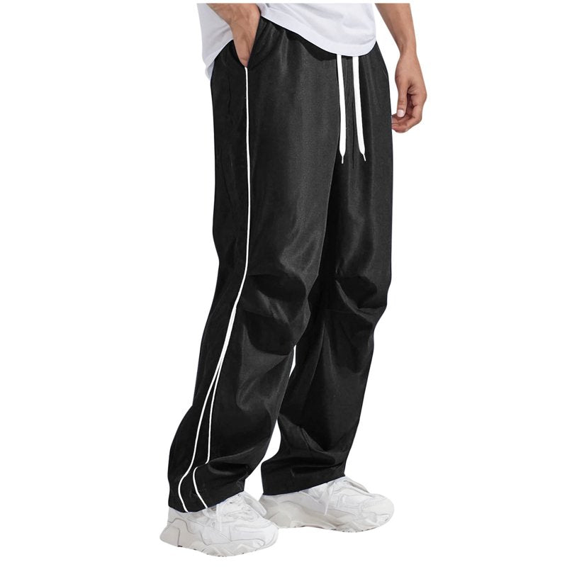 Men's Athletic Joggers with Pockets - Sporty Straight Leg Workout Pants