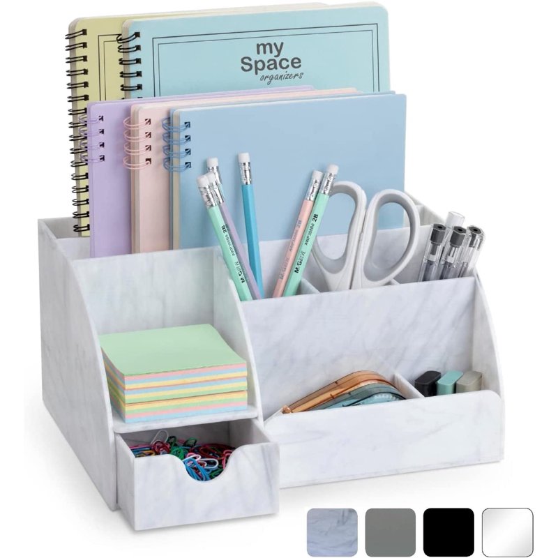 Marble Desk Organizer Acrylic for Office and Home Storage