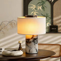 Marble Table Lamp with USB Charging Touch Dimmable Night Light