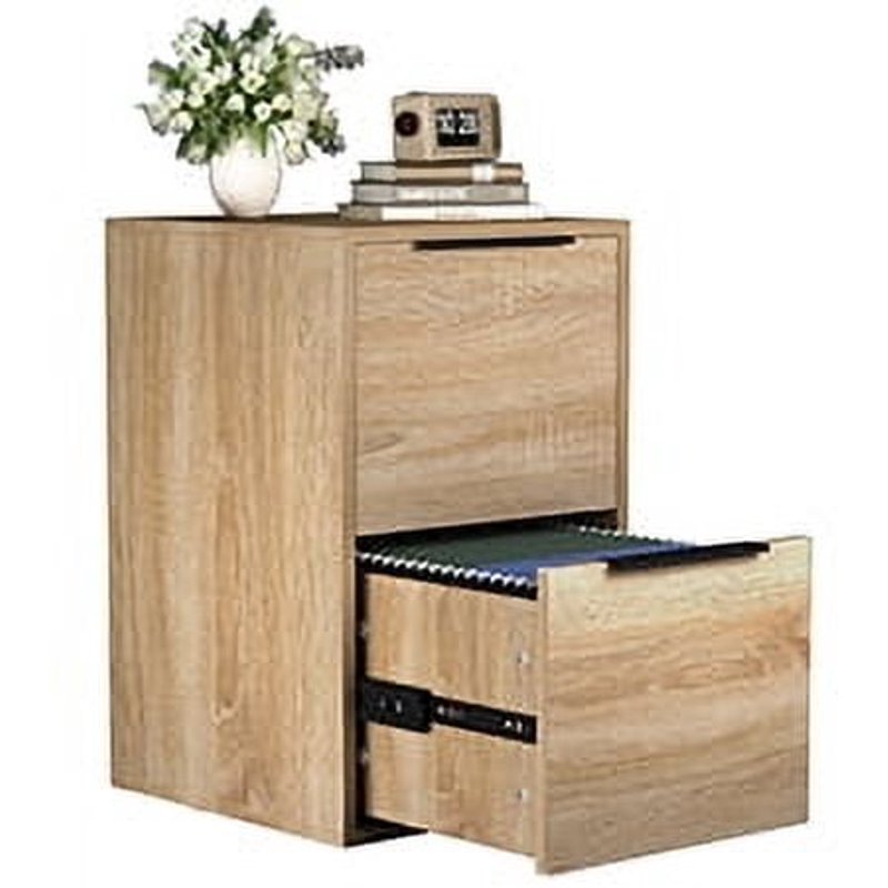 Wooden 2 Drawer Vertical File Cabinet for Home Office - Letter Size Storage