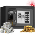 Small Digital Safe with Key & Code Lock - Wall Mount for Money Jewelry