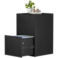 Wooden File Cabinet 2 Drawer Vertical Storage for Office - Black & Walnut Options