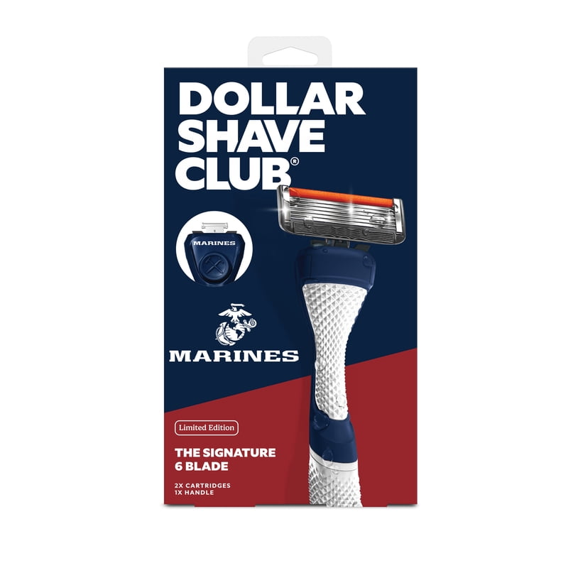 Military Marine 6-Blade Razor Starter Set with Handle & Blades
