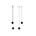 Sterling Silver Onyx Drop Earrings for Women & Teens - Elegant Jewelry