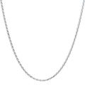 Sterling Silver Rope Chain Necklace - Unisex 16-24 Inch Durable Jewelry