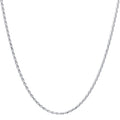 Sterling Silver Rope Chain Necklace 24 Inch Unisex Jewelry - Durable & Classic
