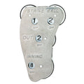 Stainless Steel Umpire Indicator with Raised Letters - 4 Dial