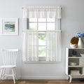 White Lace Window Valance & Tier Set - Sheer Elegant Curtain for Indoor Use