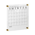 Acrylic Dry Erase Wall Calendar 14-Inch Square with Mounting Hardware
