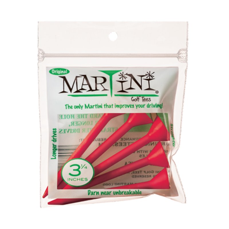 Golf Tees 3 1/4 Inch Plastic Pack of 5 - Unbreakable, Long & Straight Drives