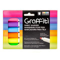 Neon Fabric Marker Set - 6 Permanent Bright Colors for Light Textiles