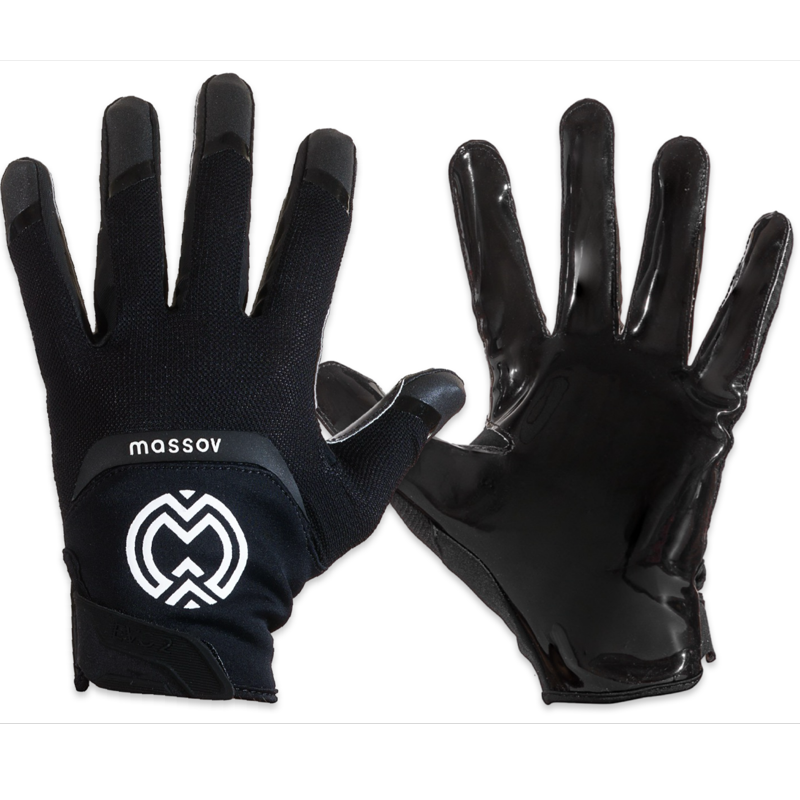 Youth Football Receiver Gloves - Non-Slip, Breathable, Adjustable Fit