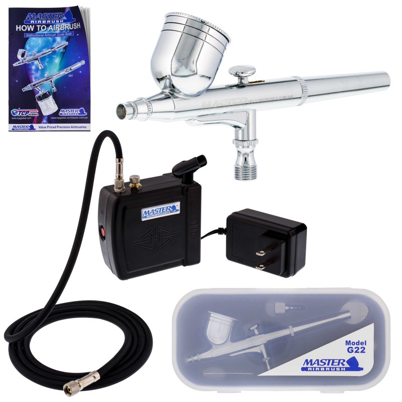 Airbrush Set with Mini Compressor for Cake Art, Hobbies & Crafts