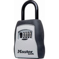 Portable Lock Box with Combination Lock and 5-Key Capacity - Black