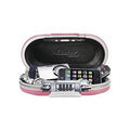 Pink Portable Personal Safe with Combination Lock, 9-17/32 Inches Wide