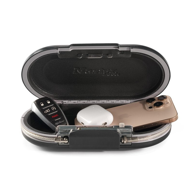 Portable Safe with Resettable Combination - Water-Resistant Travel Security Lockbox