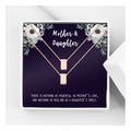 Matching Mom and Daughter Cube Necklace Gift Set - Rose Gold, Silver & Gold Options