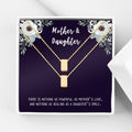 Matching Mom and Daughter Cube Necklace Set - Mother's Day Gift for Her, No Personalized Card