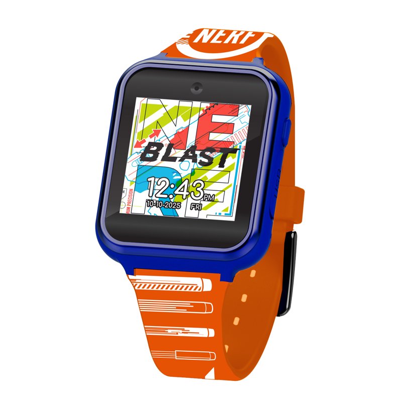 Kids Interactive Smart Watch with Silicone Strap - Nerf Character Faces, Camera & Games