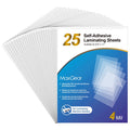 Self-Adhesive Laminating Sheets 8.5 x 11 Inches Pack of 25 - No Laminator Needed