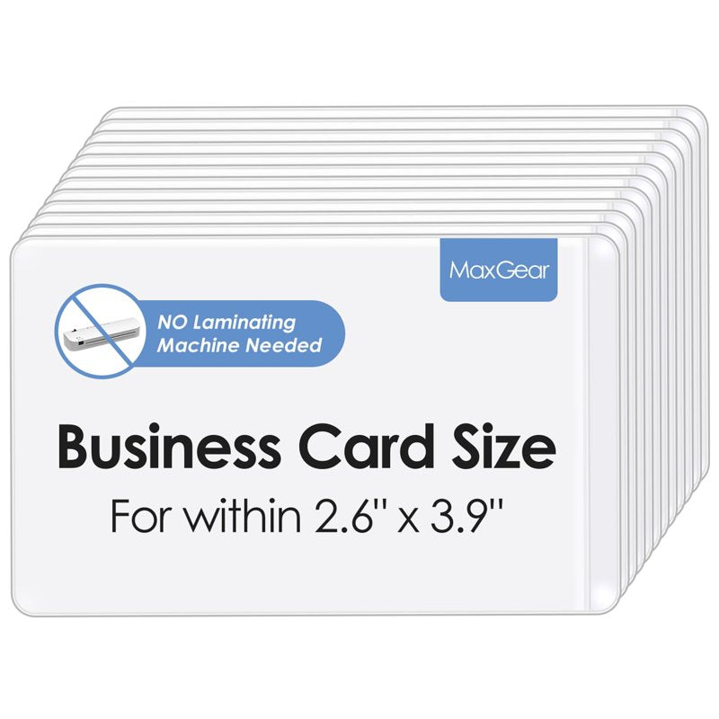 Self-Adhesive Laminating Sheets for Business Cards 10 Mil Waterproof 30 Pack