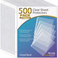 500 Pack 8.5x11 Sheet Protectors for 3 Ring Binders - Clear Polypropylene