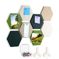 Hexagon Felt Cork Board Tiles Set - Self-Adhesive Wall Decor for Office & Home