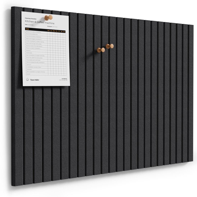 Felt Bulletin Board Tiles Set for Wall Organization - 6 Pack, Self-Adhesive, Office & Home Use