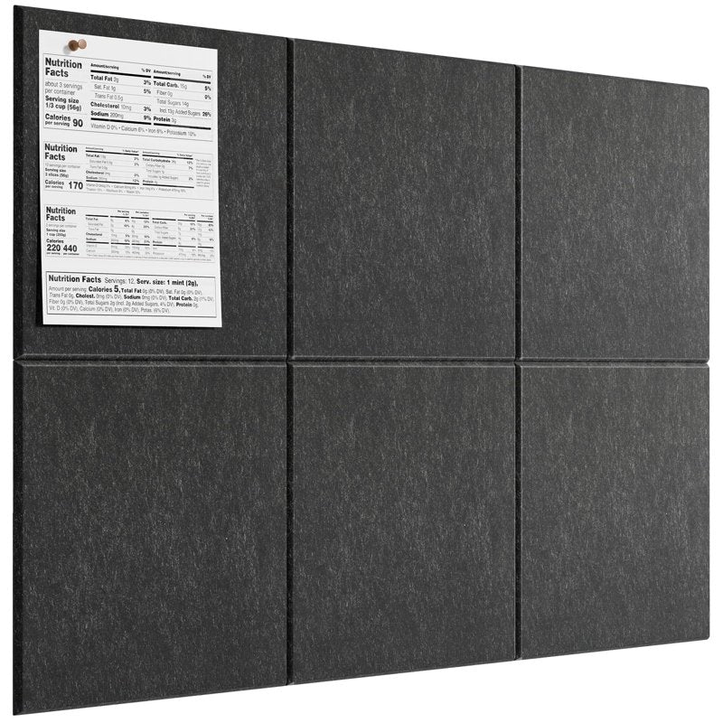 Large Felt Bulletin Boards Pack 6 - Customizable Wall Tiles for Office & Home