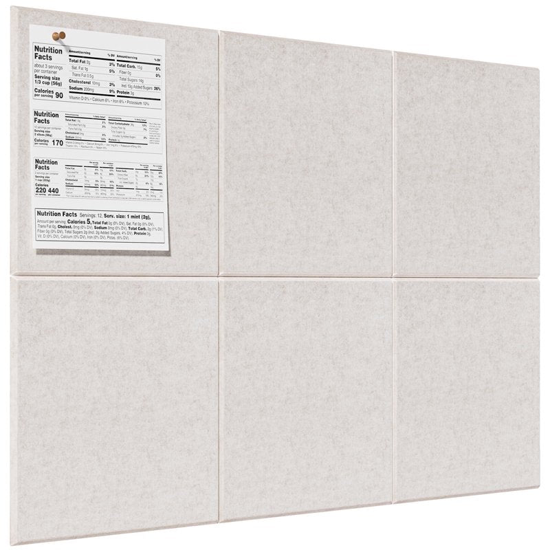 Large Cork Board for Wall 36x24 Inches with Felt Tiles & Pushpins - Light Tan Bulletin Board Pack