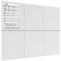 Large Cork Bulletin Board Set - White Felt Wall Tiles, 6 Pack, Easy Install