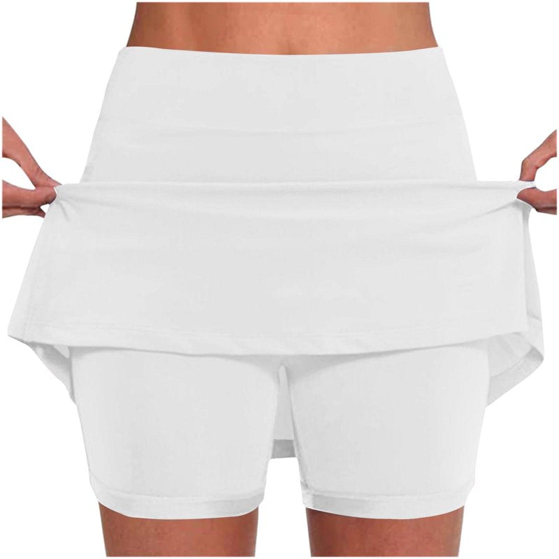 Plus Size High Waist Tummy Control Athletic Shorts for Women