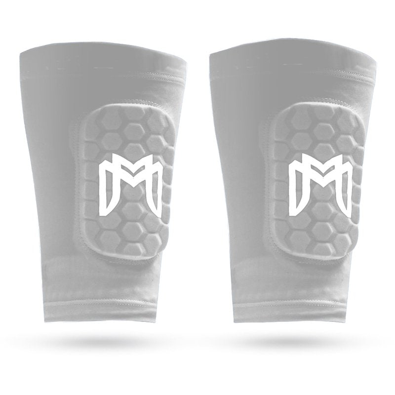 MediCaptain Mini Soccer Shin Guard Sleeves with Built-In EVA Pads, Gray - 1 Pair